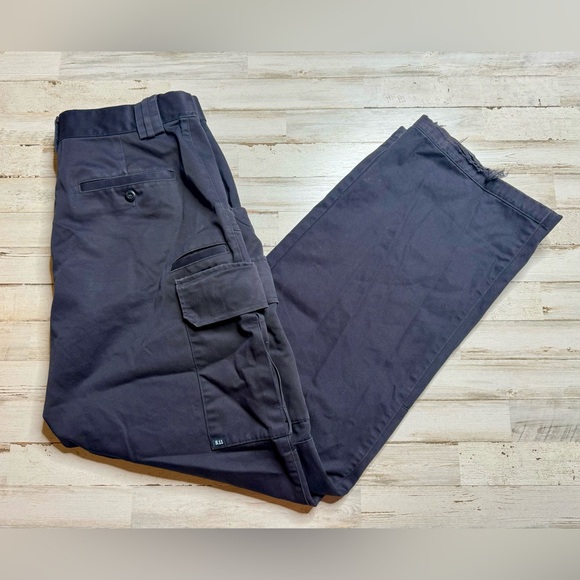 5.11 Tactical Other - 5.11 Tactical Cargo Pants Mens 36x35 Durable Workwear Ripstop Outdoor Navy Blue